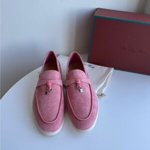 Loro Piana Pink Summer Walk Loafers